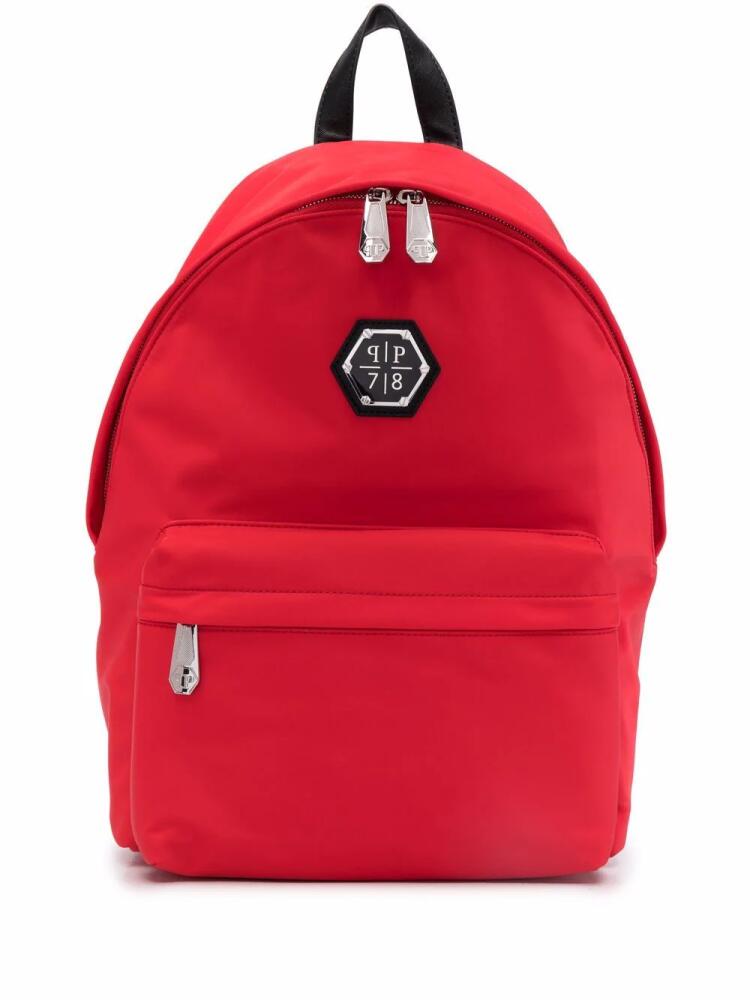 Philipp Plein logo plaque backpack - Red Cover