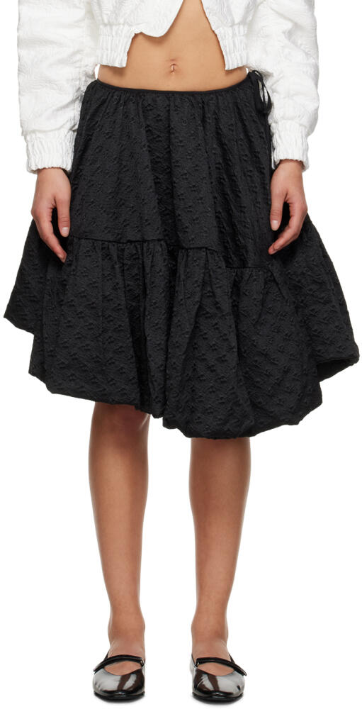 Cecilie Bahnsen Black Sarina Midi Skirt Cover