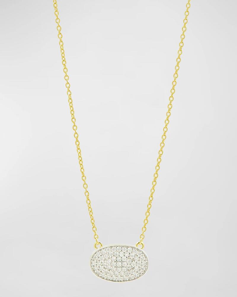 Freida Rothman Cubic Zirconia East-West Oval Pendant Necklace Cover