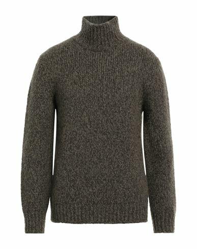 Brioni Man Turtleneck Military green Cashmere, Silk Cover