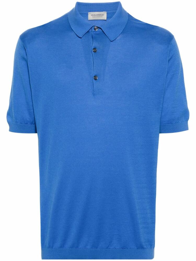 John Smedley cotton polo shirt - Blue Cover