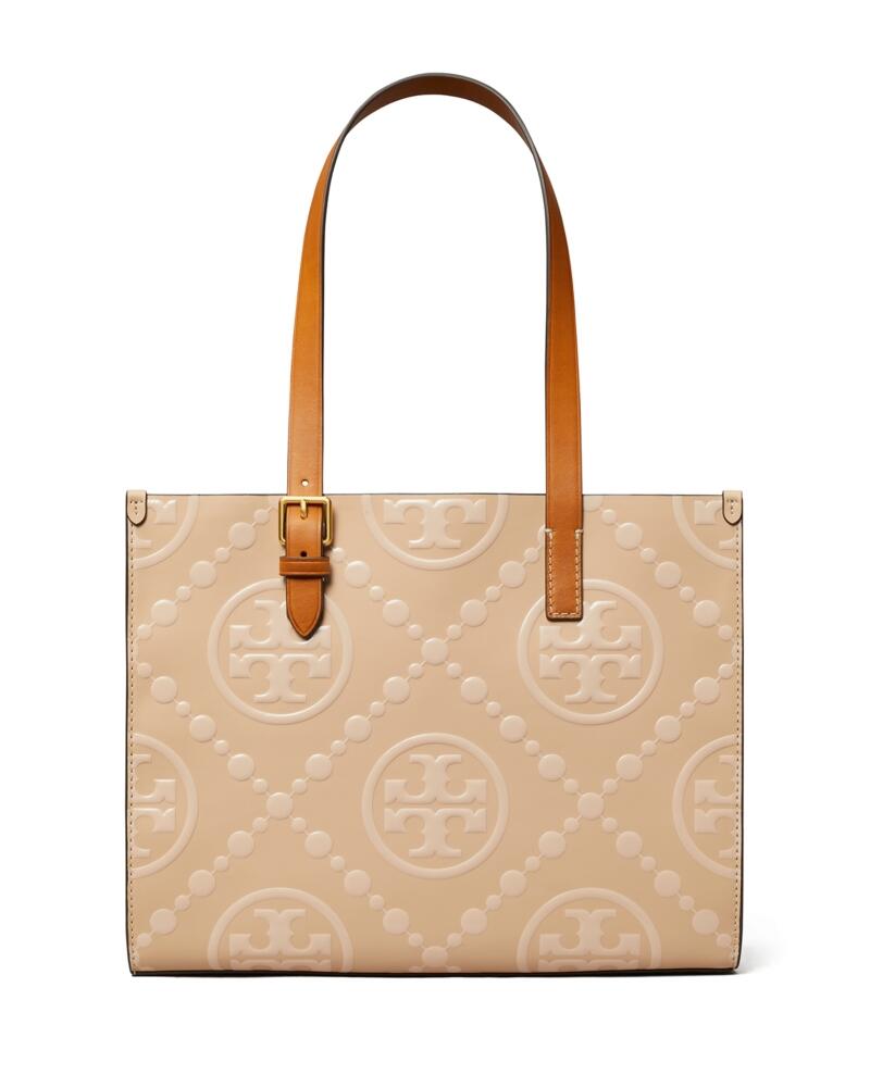 Tory Burch T Monogram Small Contrast Embossed Tote Cover