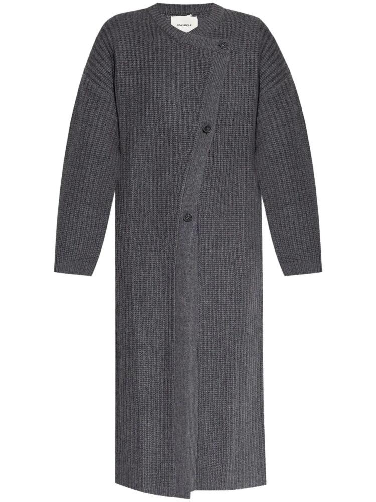 Lisa Yang Elodie asymmetric cashmere coat - Grey Cover