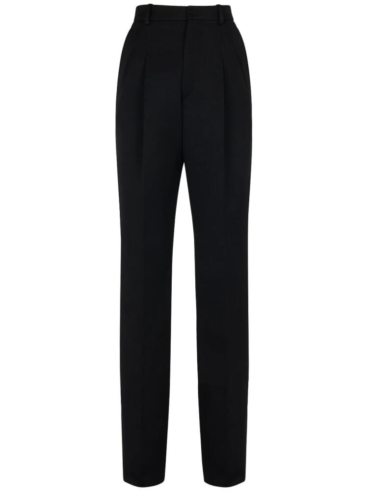 SAINT LAURENT High Waist Wool Pants Cover