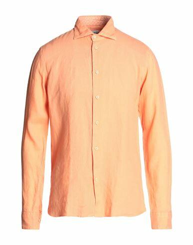 Drumohr Man Shirt Salmon pink Linen Cover