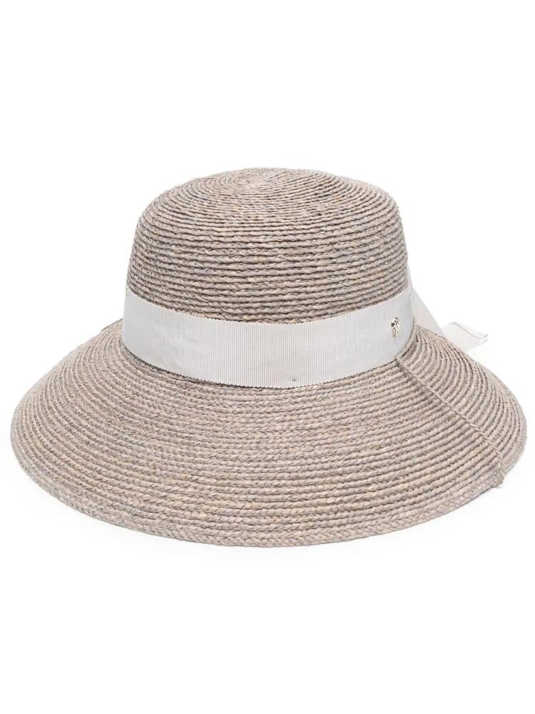 Helen Kaminski bow-detail sun hat - Neutrals Cover