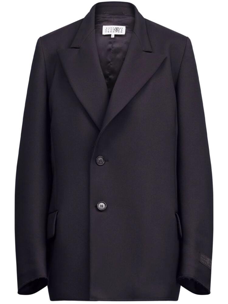 MM6 Maison Margiela peak-lapels blazer - Black Cover