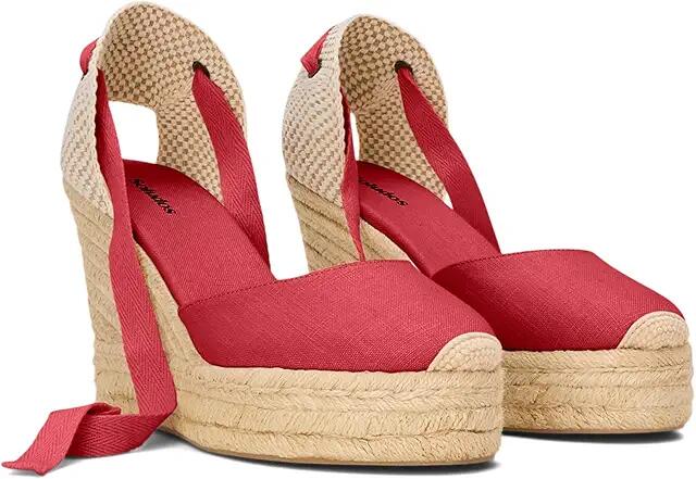 Soludos Platform Wedge Espadrille (Reef Red) Women's Sandals Cover