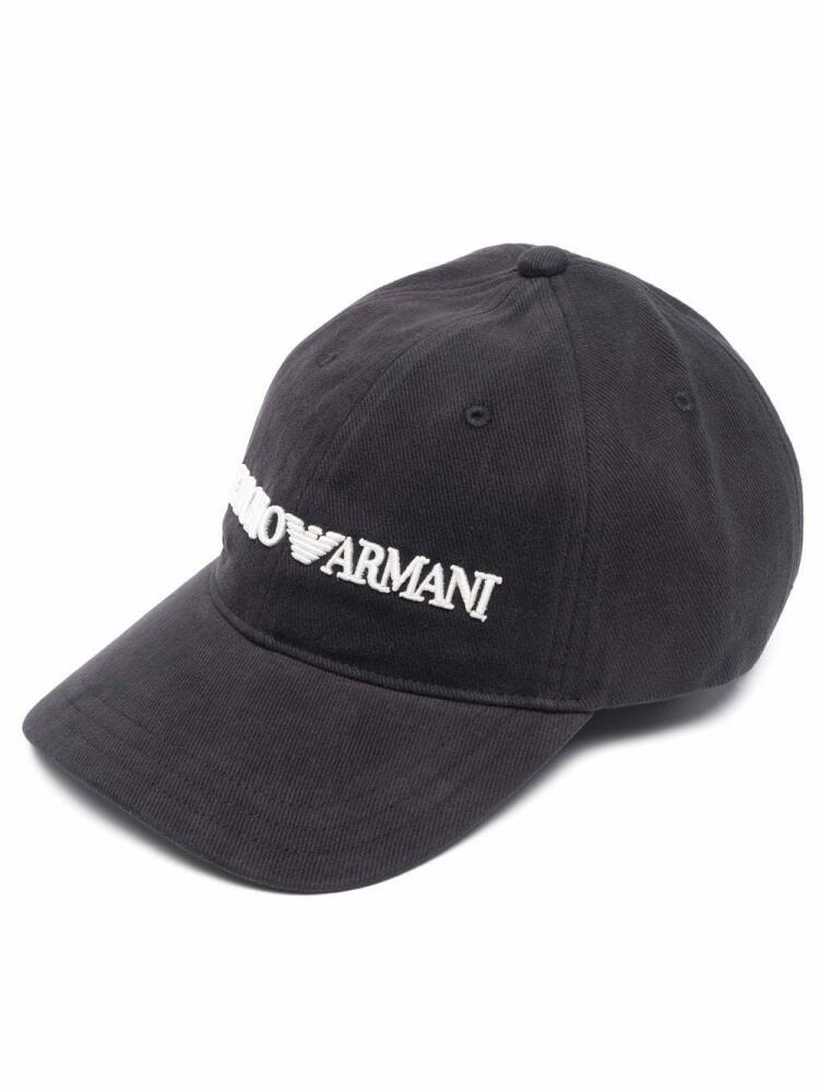 Emporio Armani embroidered-logo baseball cap - Blue Cover