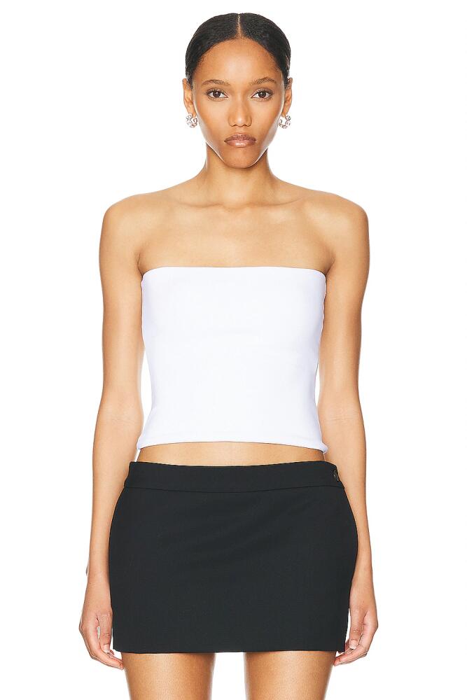 WARDROBE.NYC Opaque Tube Top in White Cover