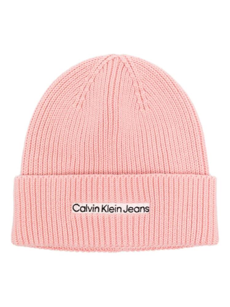 Calvin Klein Jeans Institutional organic cotton beanie - Pink Cover