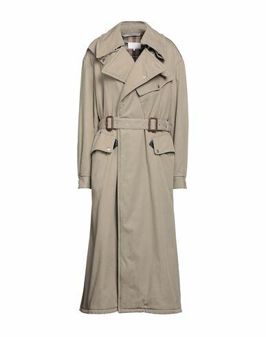 Maison Margiela Woman Overcoat & Trench Coat Sage green Cotton Cover