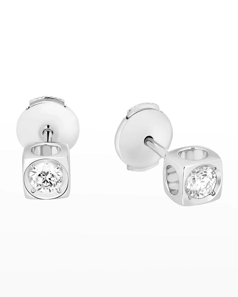 DINH VAN White Gold Le Cube Large Diamond Stud Earrings Cover