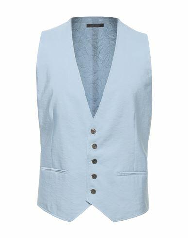 Giorgio Armani Man Tailored Vest Sky blue Silk, Polyamide Cover