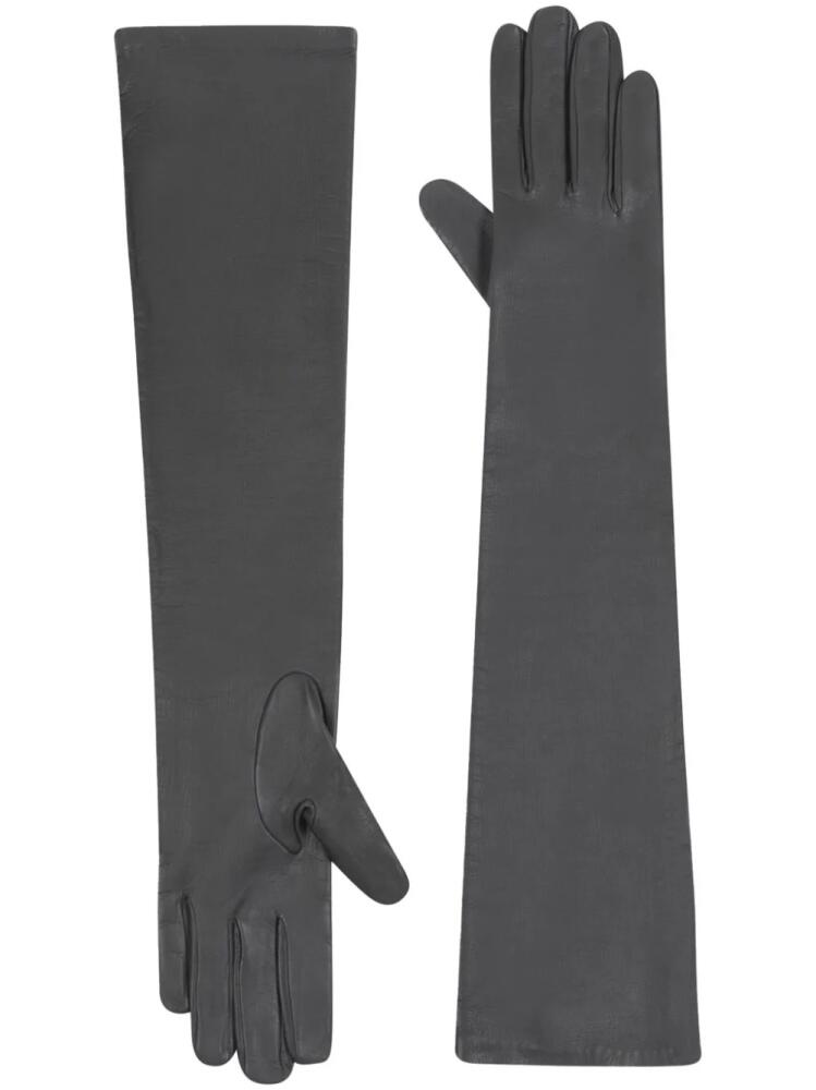 DRIES VAN NOTEN leather gloves - Grey Cover