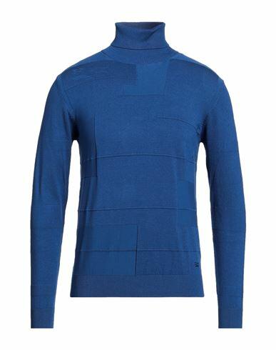 Yes Zee By Essenza Man Turtleneck Blue Viscose, Nylon Cover