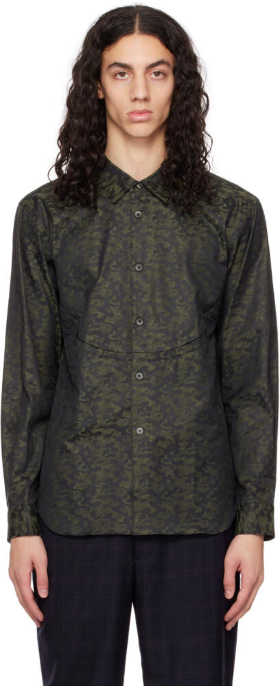 Comme des Garçons Homme Deux Green Patterned Shirt Cover