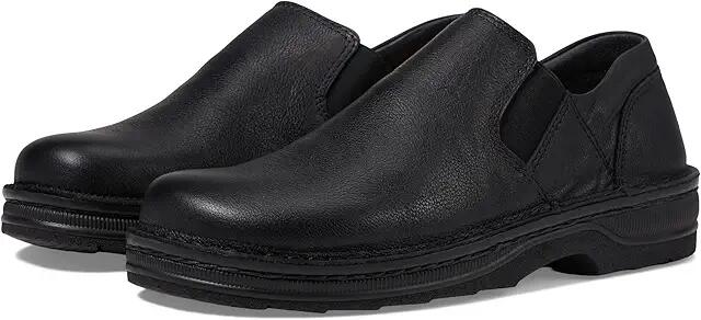 Naot Eiger (Soft Black Leather) Men's Slip on Shoes Cover