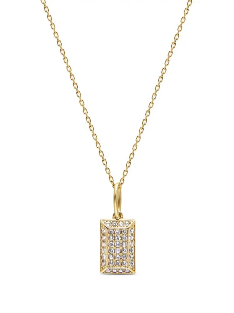 Nialaya Jewelry CZ tag necklace - Gold Cover