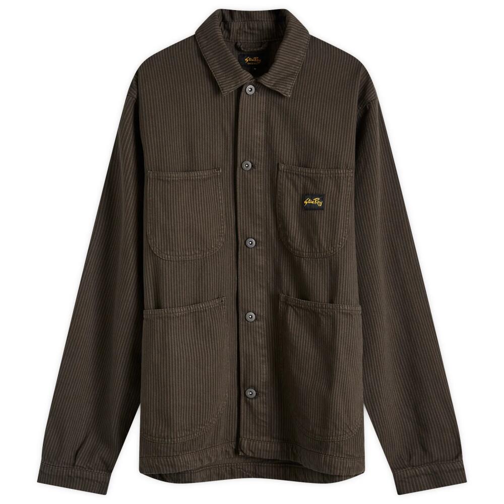 Stan Ray Men's Coverall Jacket in Overdyed Charcoal Hickory Cover