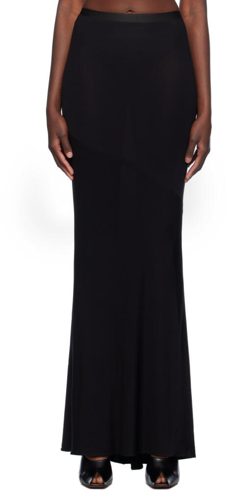 Atlein Black Bias-Cut Maxi Skirt Cover