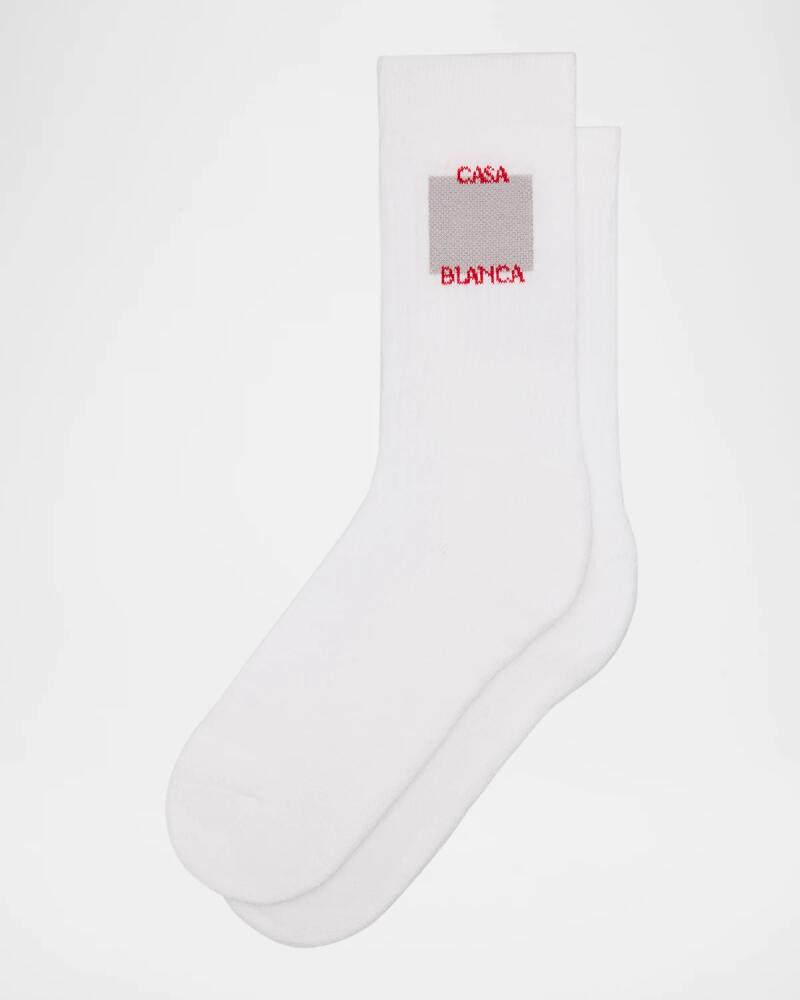 CASABLANCA Men's Logo Crew Socks Cover