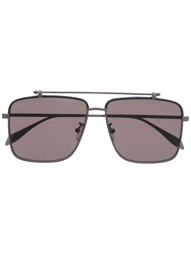 Alexander McQueen Eyewear pilot-frame tinted glasses - Black Cover