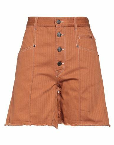 Isabel Marant Woman Shorts & Bermuda Shorts Camel Cotton Cover