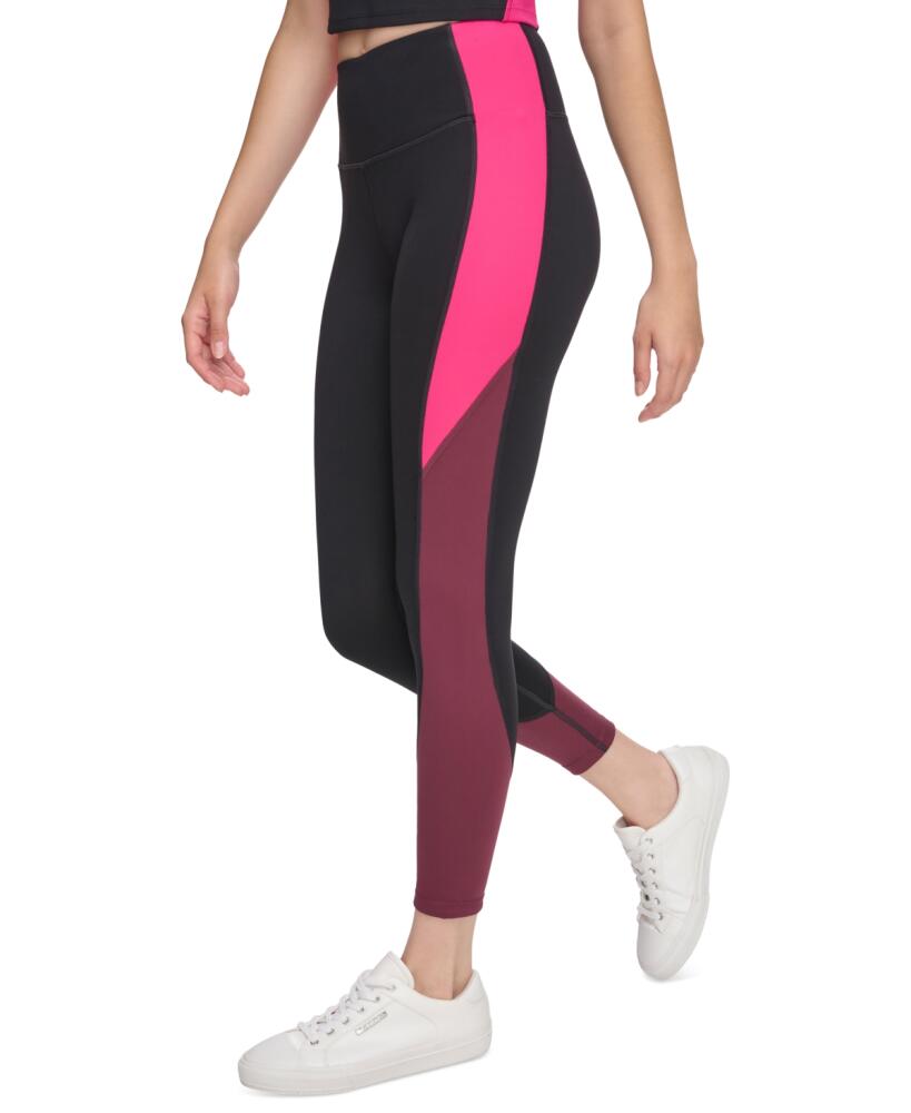 Calvin Klein Performance Women's Colorblock High-Waisted 7/8 Leggings - Black/garnet/electric Pink Cover