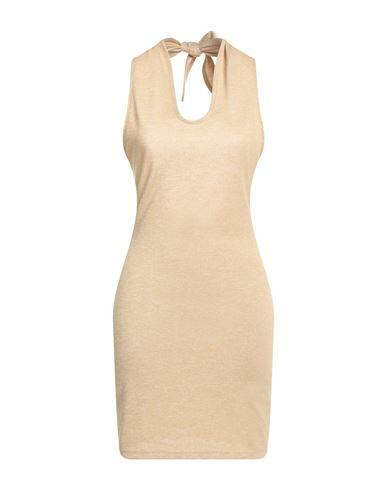 Na-kd Woman Mini dress Sand Polyester, Viscose, Elastane Cover