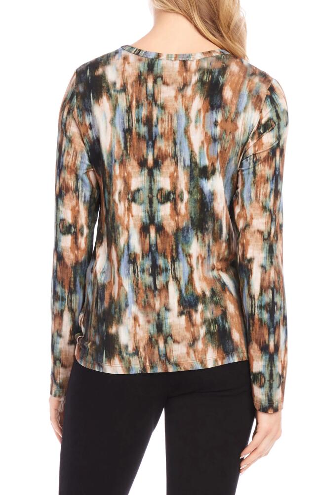 Karen Kane Side Twist Long Sleeve Jersey Top in Print Cover