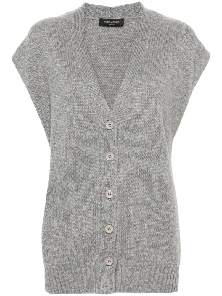 Fabiana Filippi V-neck cashmere vest - Grey Cover