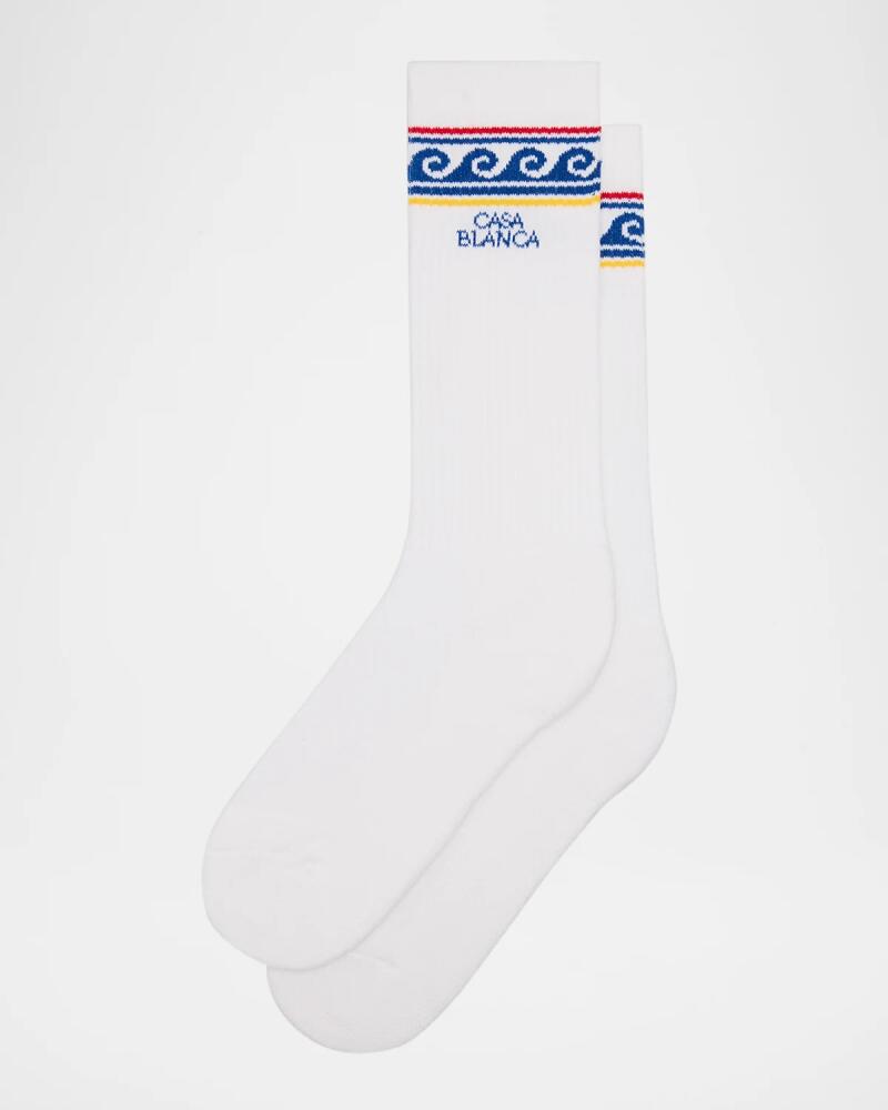 CASABLANCA Men's Logo Basketball Crew Socks Cover