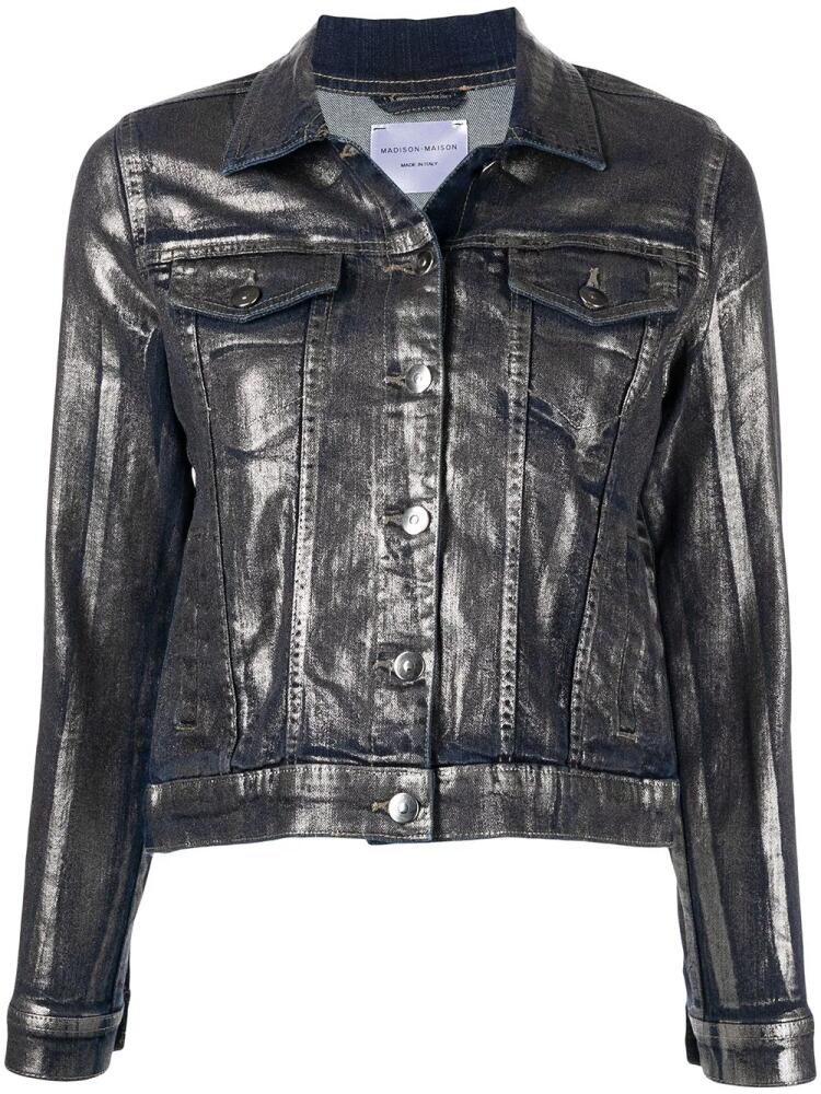 Madison.Maison metallic denim jacket - Silver Cover