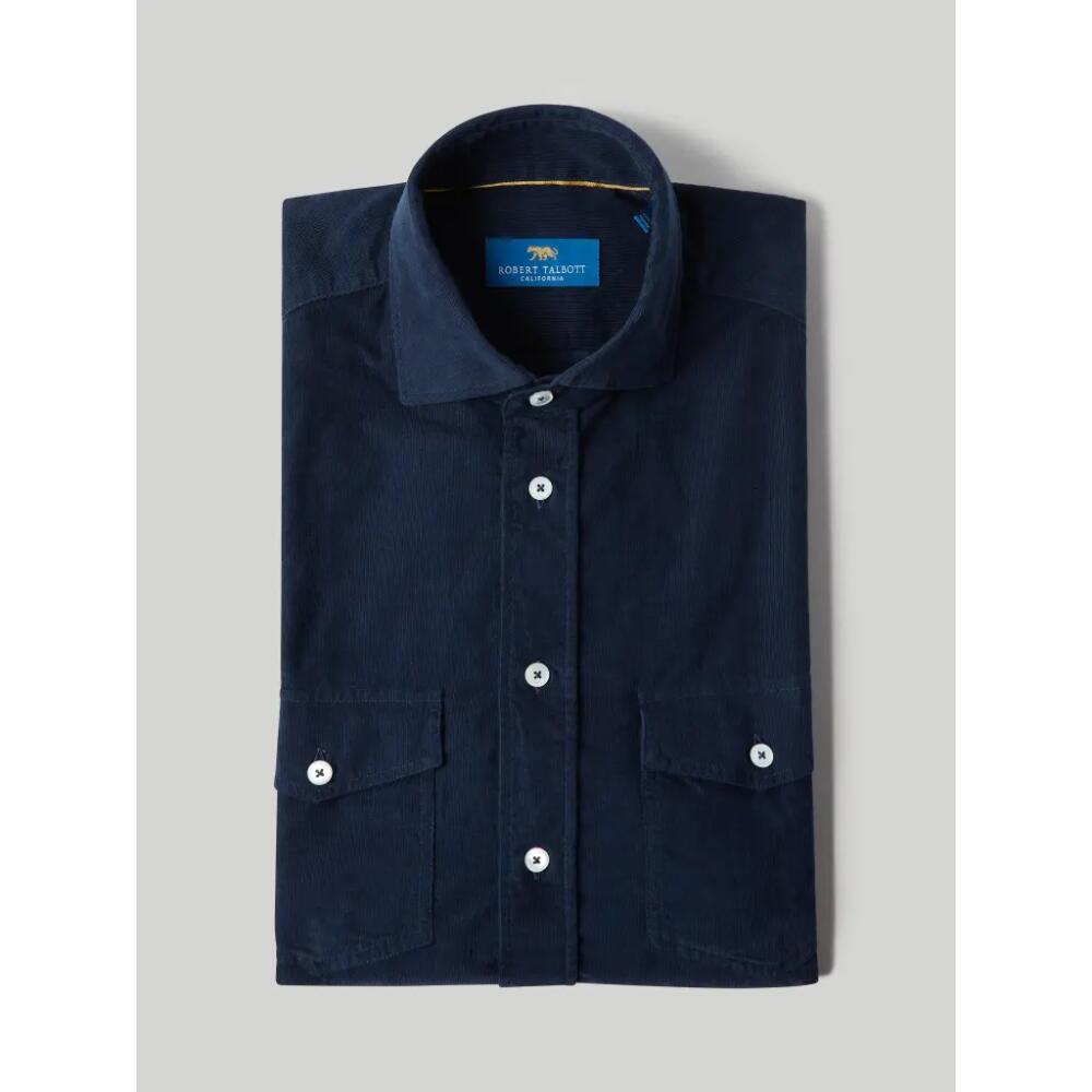 Robert Talbott Butler Pinwale Shirt in Navy Cover