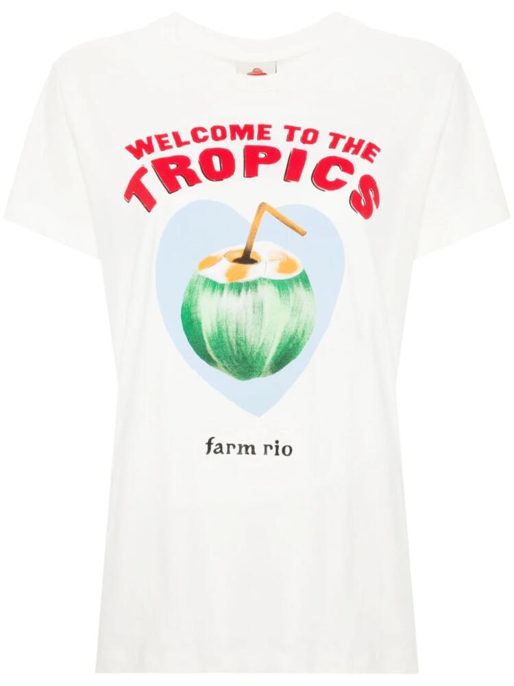 FARM Rio Welcome To The Tropics T-shirt - White Cover