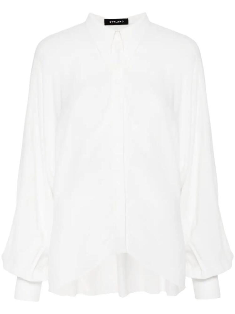 STYLAND batwing-style crepe shirt - White Cover