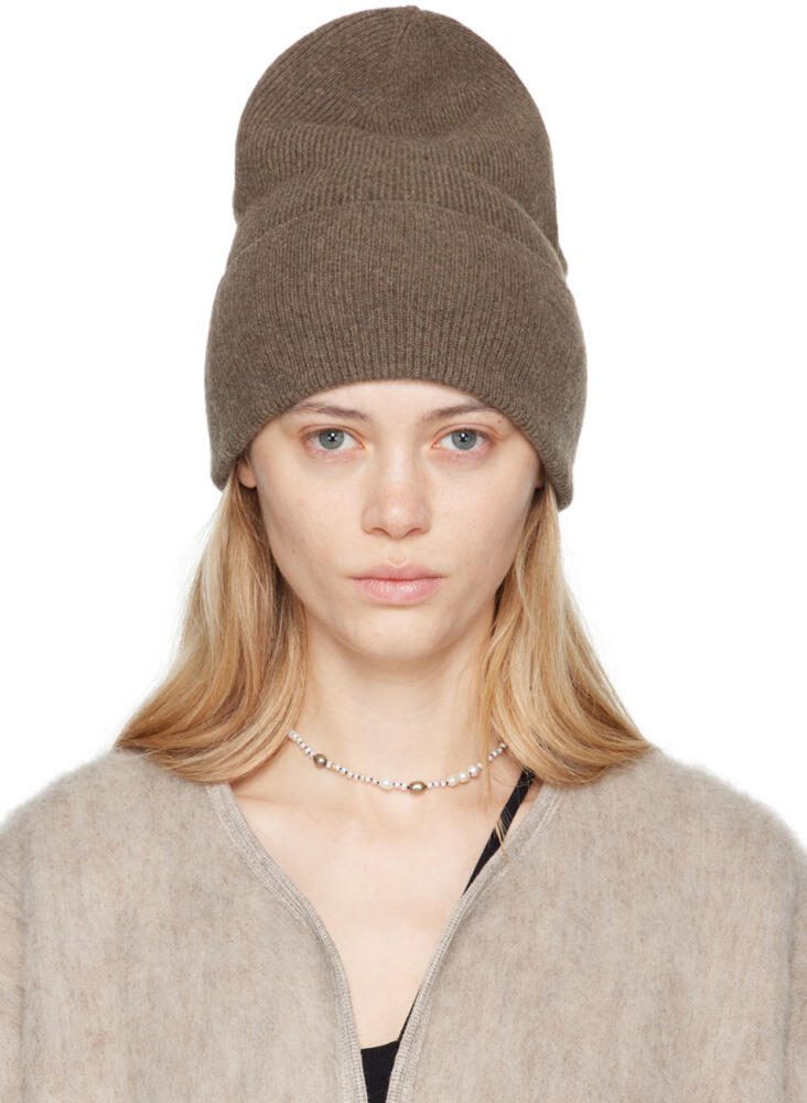 Baserange Brown Whit Beanie Cover