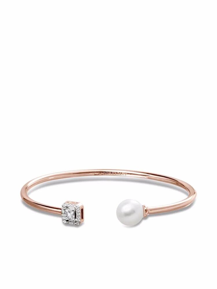 AUTORE MODA Meaghan pearl and diamond bangle - Pink Cover