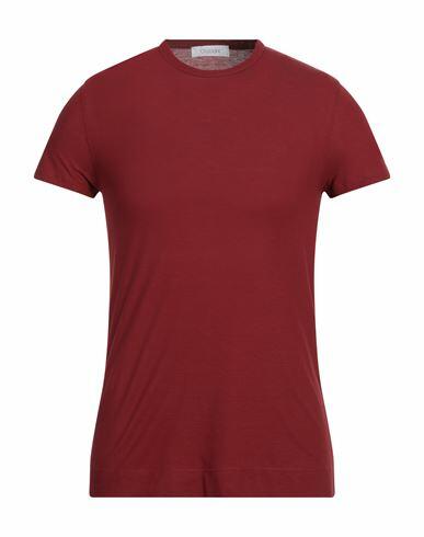 Cruciani Man T-shirt Brick red Cotton Cover