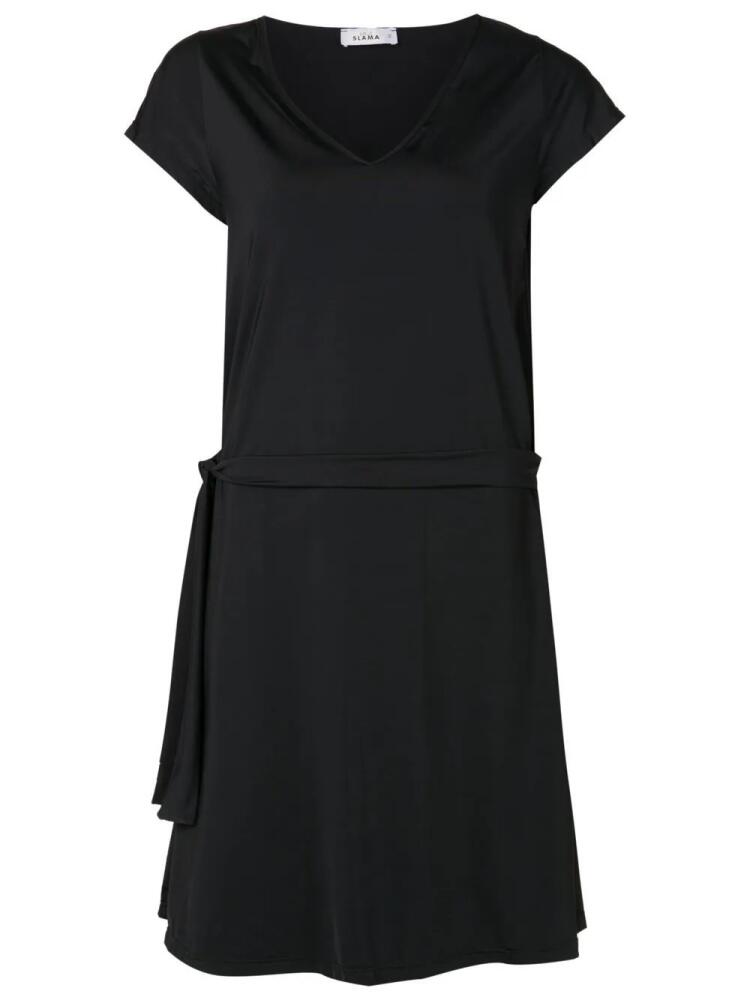 Amir Slama tied-waist short dress - Black Cover