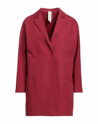 Annie P. Woman Overcoat & Trench Coat Garnet Cotton Cover