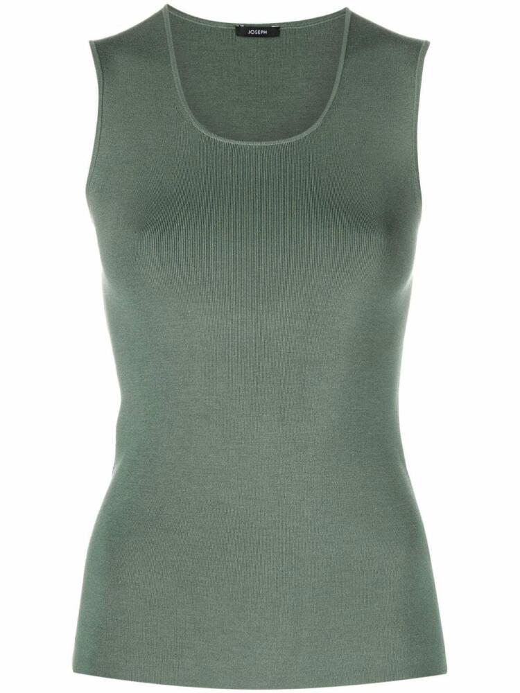 JOSEPH fine-ribbed tank top - Green Cover