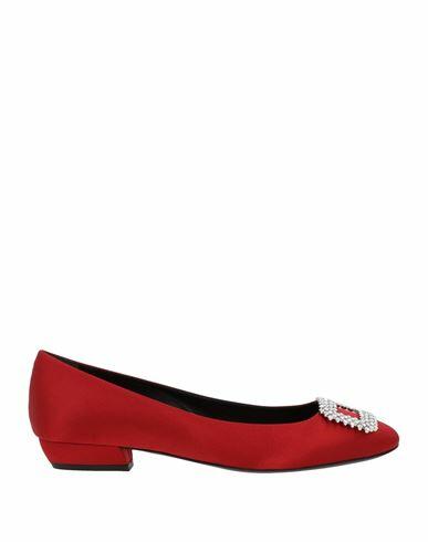 Roger Vivier Woman Ballet flats Red Textile fibers Cover