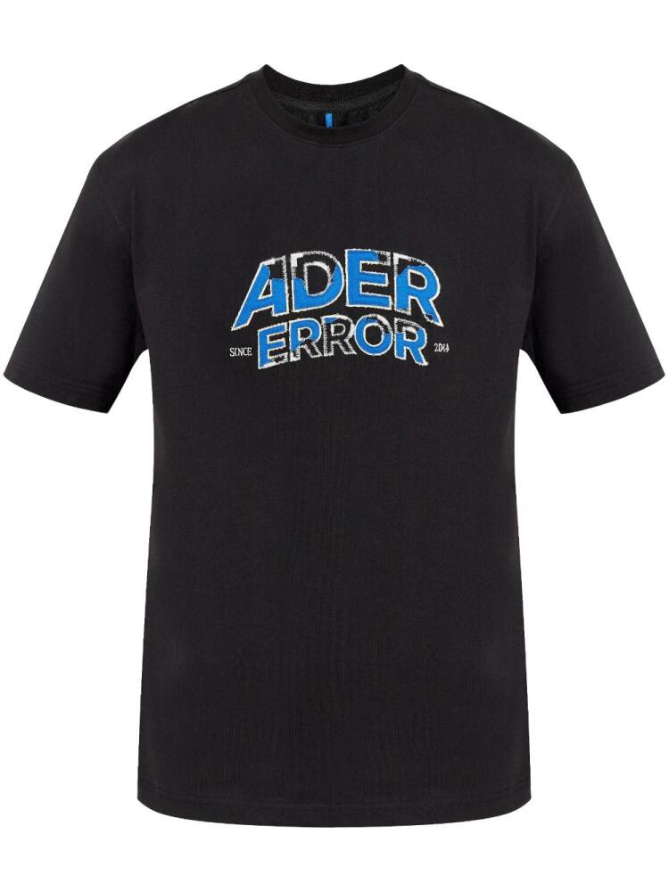 Ader Error logo-embroidered drop shoulder T-shirt - Black Cover