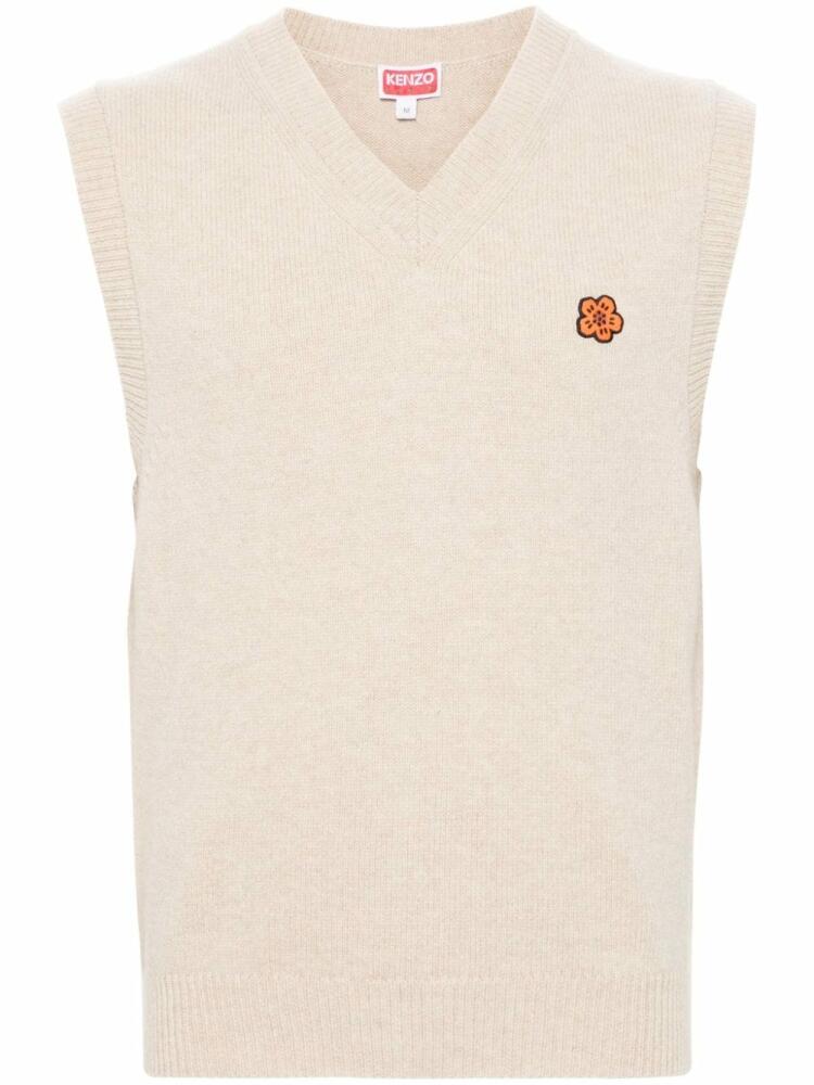 Kenzo Boke Flower wool vest - Neutrals Cover