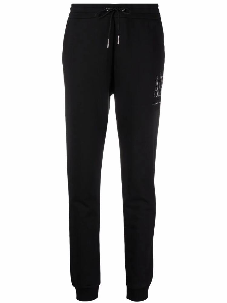 Armani Exchange embellished-logo sweatpants - Black Cover