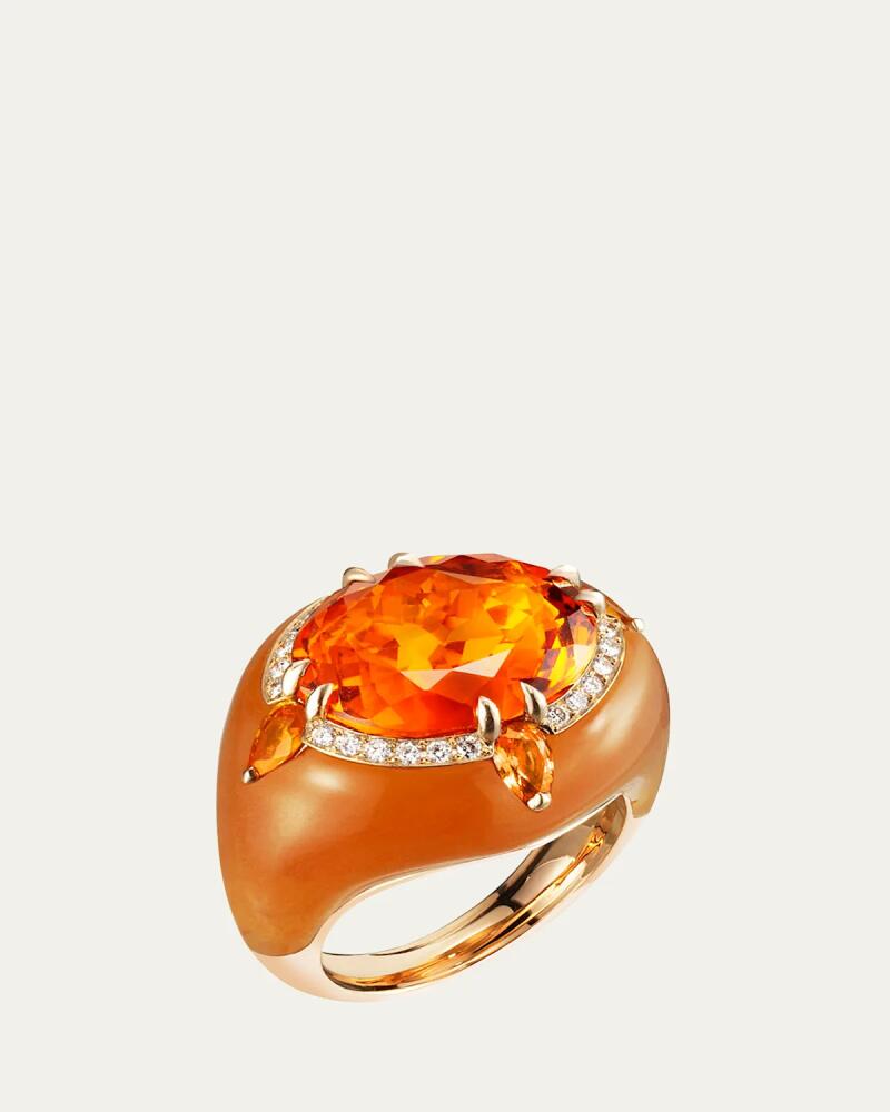 Boghossian Reveal 18K Rose Gold Citrine Palmera and Eosite Statement Ring with Diamonds Cover