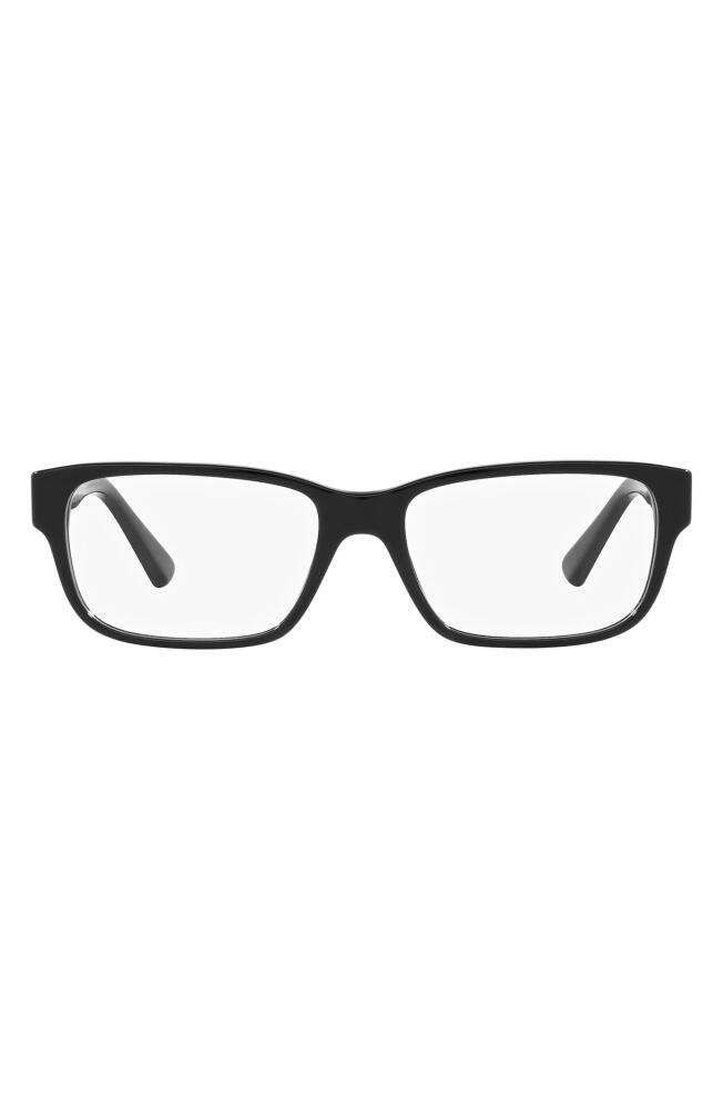 Prada 56mm Rectangular Optical Glasses in Black Cover