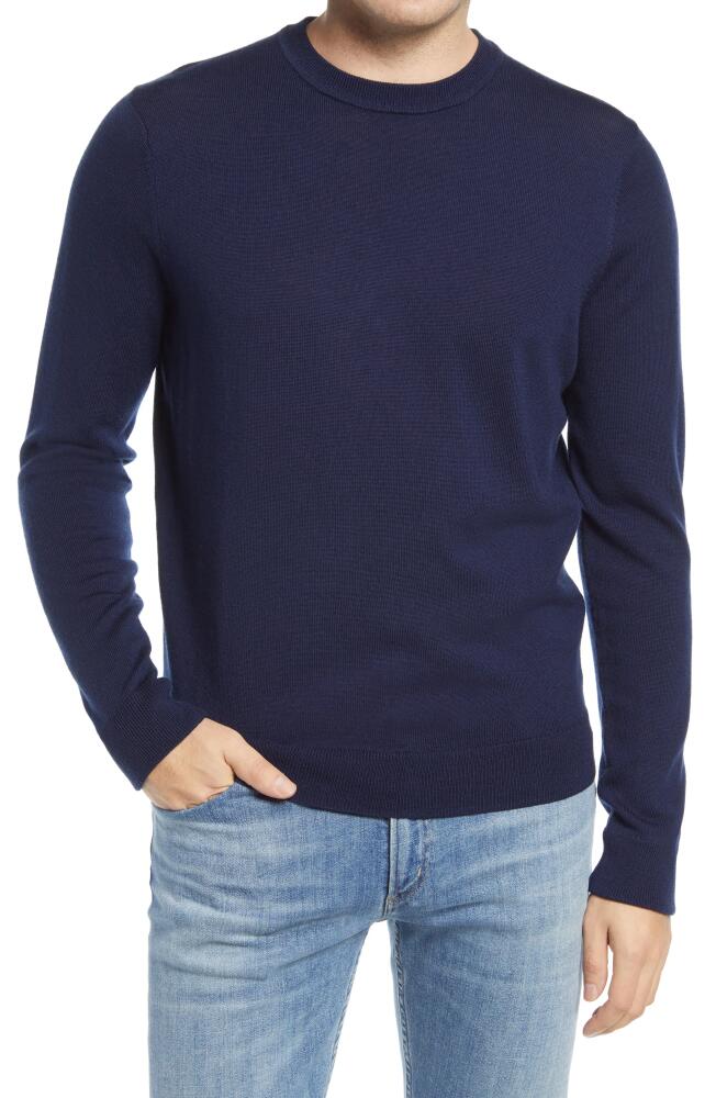 Nordstrom Washable Merino Crewneck Sweater in Navy Peacoat Cover